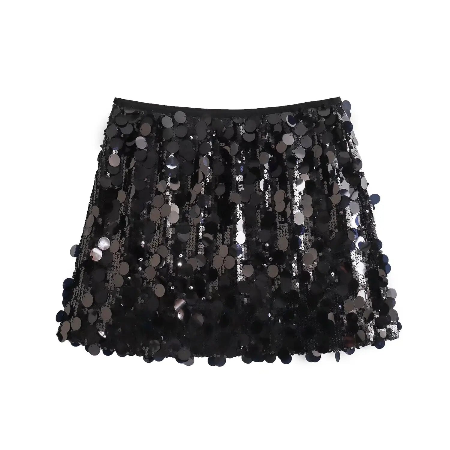 Luxury High Waist Sequin Mini Skirt for Women.