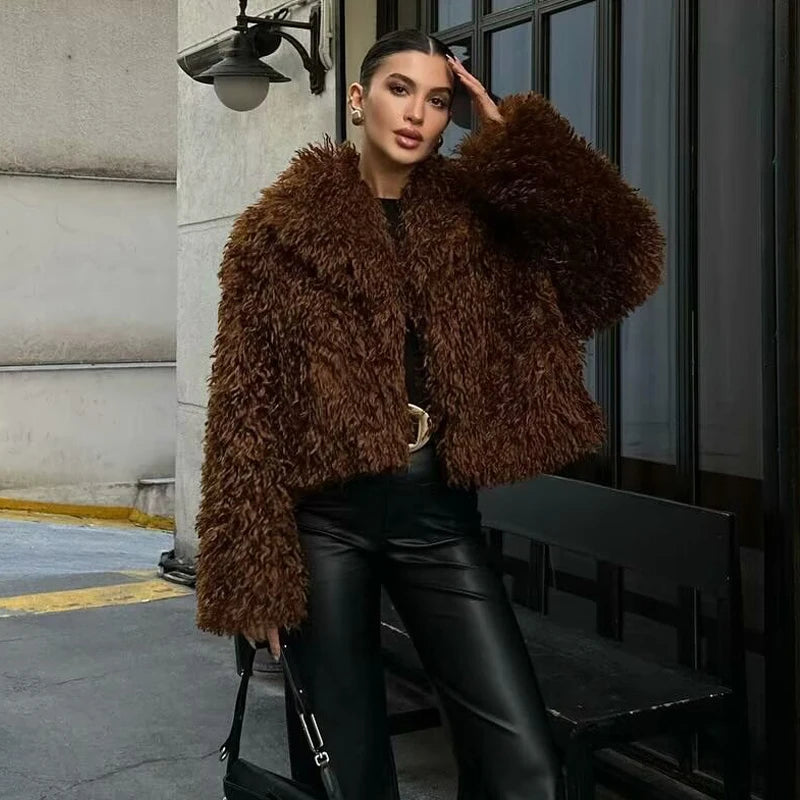 Warm Faux Fur Teddy Coat for Women - Winter Essential.